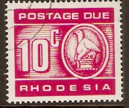 Rhodesia 1970 10c Cerise-Postage Due. SGD22.